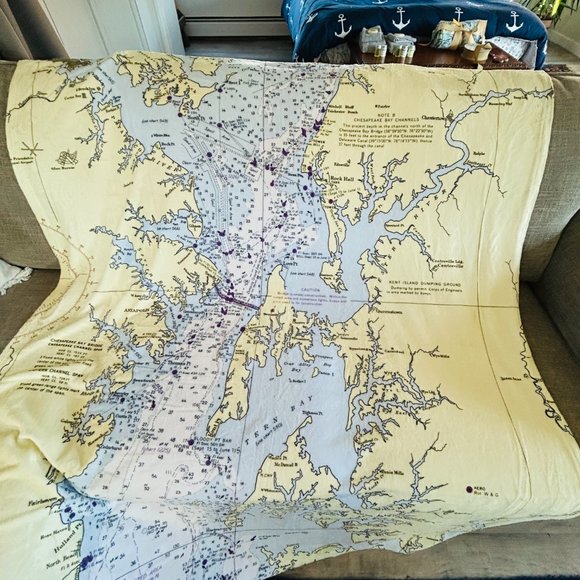 NEW without TAGS PLUSH Chesapeake Bay Bridge/Chesapeake Channel Span Blanket - Picture 4 of 7